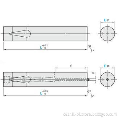 MISUMI Standard ball - lock punch Pin SKD11 / SKH51 Blanks